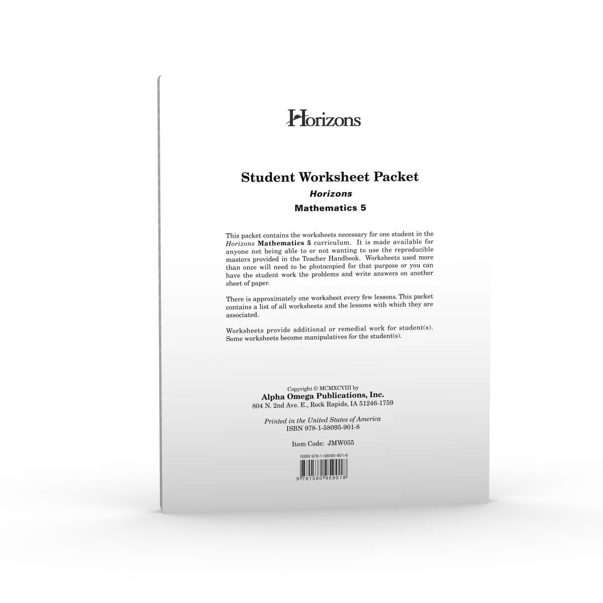 Math Student Worksheet Packet
